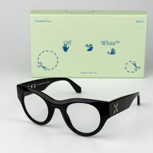 Off-White STYLE 13 Men Eyeglasses Black Round OERJ013 1000 NEW AUTHENTIC